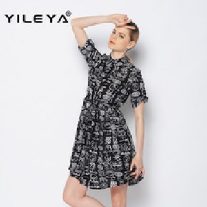 colorful printing dress