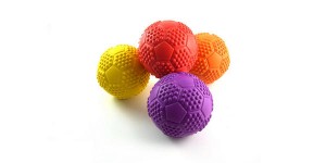 Pet Teeth Bite Colorful Soft Play Rubber Toy Ball for Dog Cat