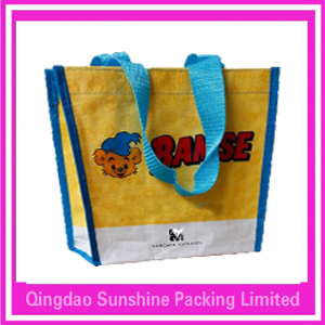 pp woven promotion bag for shopping with nylon handle pp woven promotion bag for shopping with nylon handle
