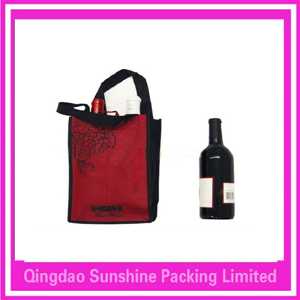 non woven wine bag within 2 bottle wine bag