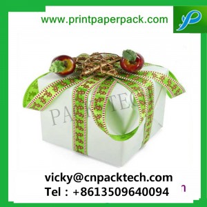 Bespoke Ribbon Shinny Garment Gift Packing Boxes Wedding Cake Box Gift Candy Packaging Box