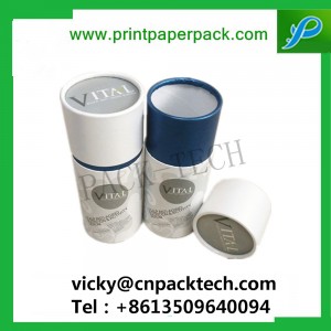 Customized Round Tube Cosmetic Face Cream Paper Box Luxury Wine Box Tea Box