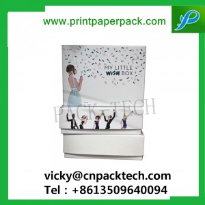 Custom Elegant Woman Cosmetic Packaging Boxes Cardboard Counter Display Gift Book Box Cake Box