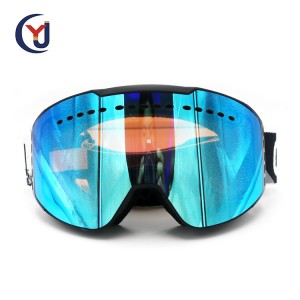 China factory wholesale cheap price detector anti uv HD vision ski goggles with vented hole lens