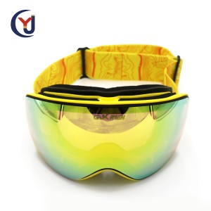 custom fashion TPU flexible frame with dual anti fog lens OEM ski goggles