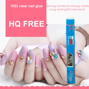 1.5g HQ free(below 200PPM) clear Nail glue nail art for stick fake nail