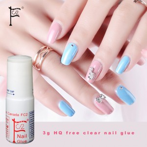 3g clear HQ Free(below 50ppm)Nail glue cyanoacrylate nail art for stick fake/artificial nail