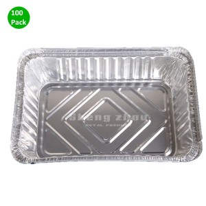 Aluminum Disposable Pans (100 Pack)- Aluminum Baking Pans, Foil Pans for Chafing Racks, BBQ, Catering, Baking, Cooking, Heating, Storing, Prepping Food (600 ML)
