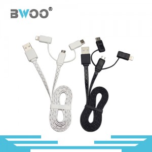 2 in 1 TPE Lightning and Micro USB Cable Charging&Sync Mobile Data Cable