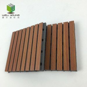 anti-fire soundproof grooved HPL covered mgo acoustic panel