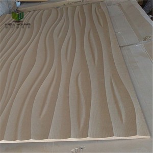 various patterns cheap MDF 3D wood panel for TV wall