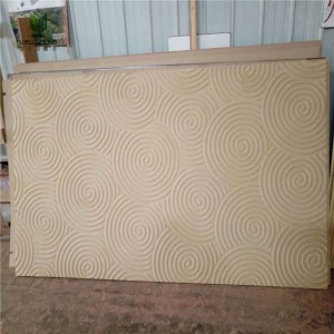 wooden 3D carved MDF panel for interior wall decoration