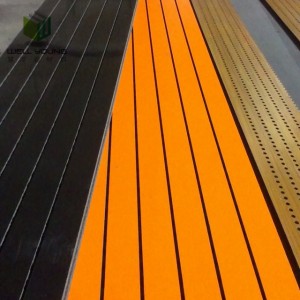 fireproof decorative grooved wooden acoustic wall panel