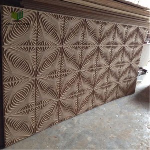 carved raw color MDF 3D wall panel