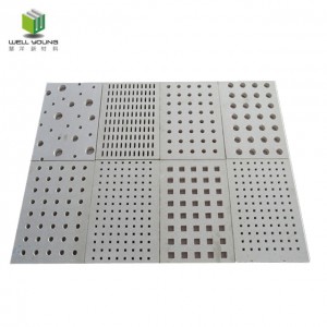 12mm thickness 3mm square hole sound damping gypsum board
