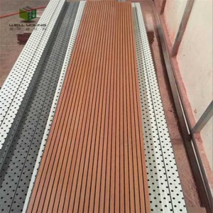 wooden sound absorption grooved acoustic panels for Gymnasium