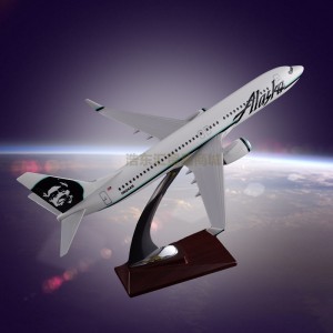 Resin Crafts Boeing 737 Alaska Airlines Simulation Airplane Model OEM Resin Factory Direct Sales
