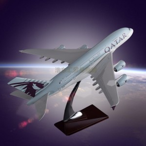 Decorative Airplane Model OEM Airbus 380 Qatar Airways Static Model Aircraft Direct Sales for Souvenir