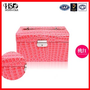 Black Luxury design Multifunction Custom Portable Leather Makeup Gift Box for women