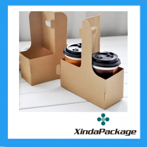 Reusable Eco Kraft Coffee Paper Cup Holder for Takeaway