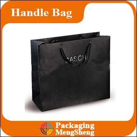 Cheap black paper bags with handles cut out handle paper bag paper bag with logo for clothing