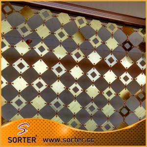 New style hanging interior decorative metal architectual mesh curtain wall backdrops