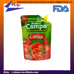 Doypack pouch spout/stand up pouch with nozzle