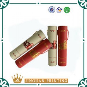 High quality custom printing tube packaging wine round box