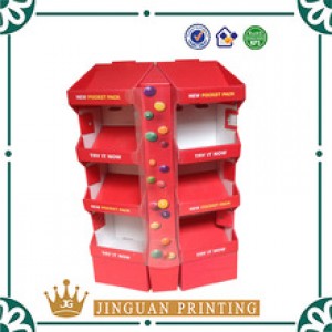 Corrugated paper high quality custom printing hair extension display stand