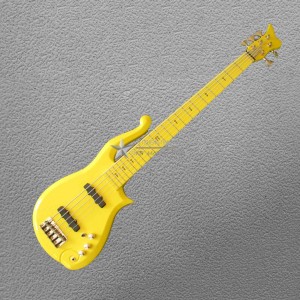 Very cool Cloud bass electric guitar yellow 5 strings Factory wholesale and retail Free shipping