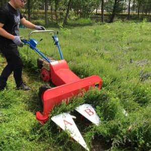 Self walking small cutter windrower
