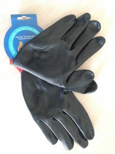 13 gauge polyester liner with nitrile palm coating glove