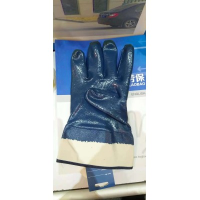 Safety Cuff, Cotton Jersey liner with nitrile fully coating glove