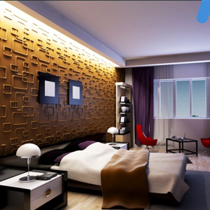 Interior & Exterior Waterproof Bamboo 3D Wall Panel for Wall Decorative