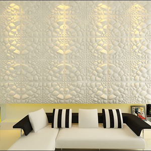 2019 New Modern Wall interior 3d plant fiber wall panels for home decoration