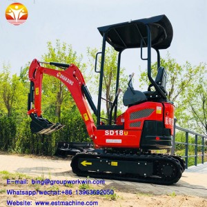 Hydraulic crawler excavator with breaking hammer