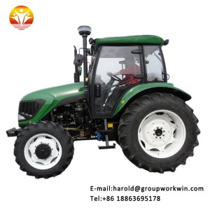 Large power farm tractor 90hp to 100hp 4wd with agricultural implements