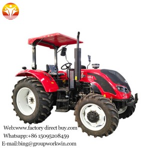 new design hot sale farm tractor 1204 120Hp 4 WD, air conditioner,shuttle shift, use YTO,DEUTZ engine front loader back hoe