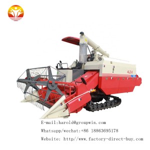 Kinger Factory Supply Mini Rice Combine Grain Harvester with Crawler