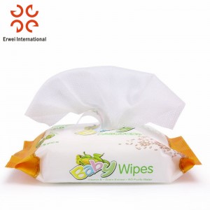 Alcohol free baby wet wipes skin care viscose wet tissues