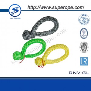 4x4 synthetic uhmwpe soft shackle for towing of winch rope