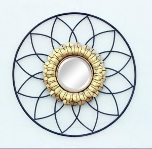 Wholesale decorative metal framed hanging wall mirror