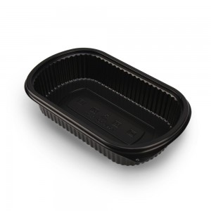 M180 meal prep microwave safe PP box black plastic food disposable container