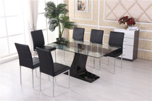 Modern glass dining table manufacturer for factory price