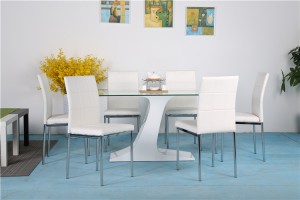 China modern cheap wood dining table and chairs design
