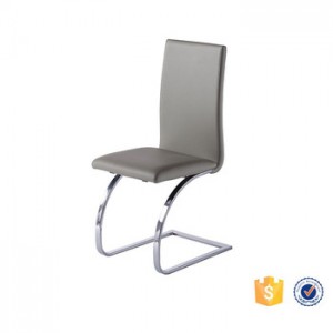 Metal leg leisure modern leather luxury dining chairs