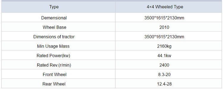 New 60hp Mini Tractor parameter