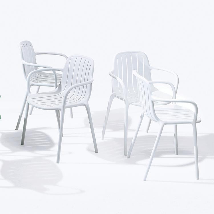 Green Modern cafe plastic dining chair