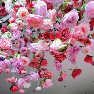 artificial flower mat for wall decoration