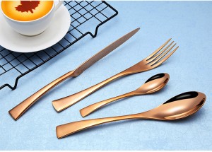 Fancy Rose Gold Cutlery Set Rose Gold Flatware as Gift